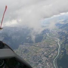 Flugwegposition um 12:31:55: Aufgenommen in der Nähe von Gemeinde Ampass, Ampass, Österreich in 2891 Meter